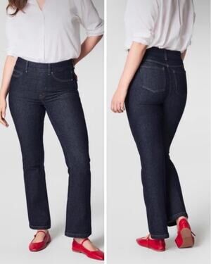 SPANX SPANXshape EveryWear Pull-On Kick Flare Shaping Stretch Jeans Indigo XL